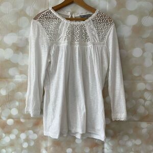 Bass White Lace Blouse